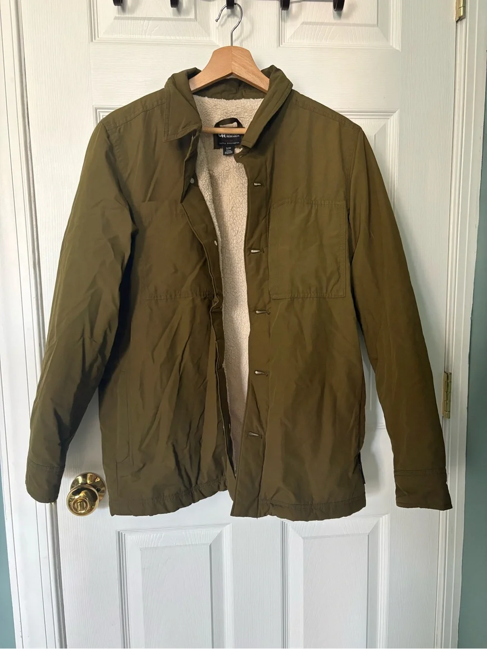 Outdoor Research Olive Green Field Jacket with Sherpa Lining